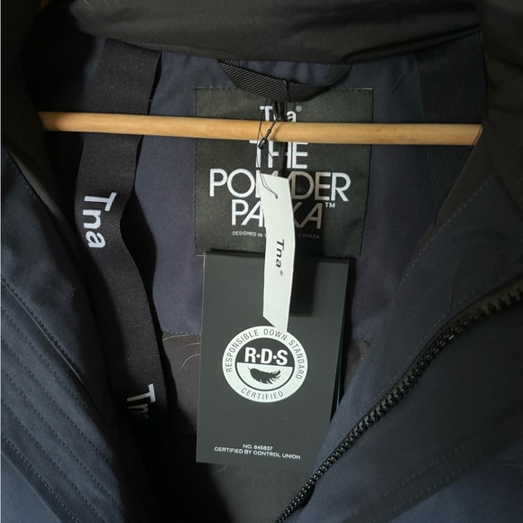 NWT ARITZIA Tna The Powder Parka long waterproof down parka jacket Coat navy S - Picture 4 of 10